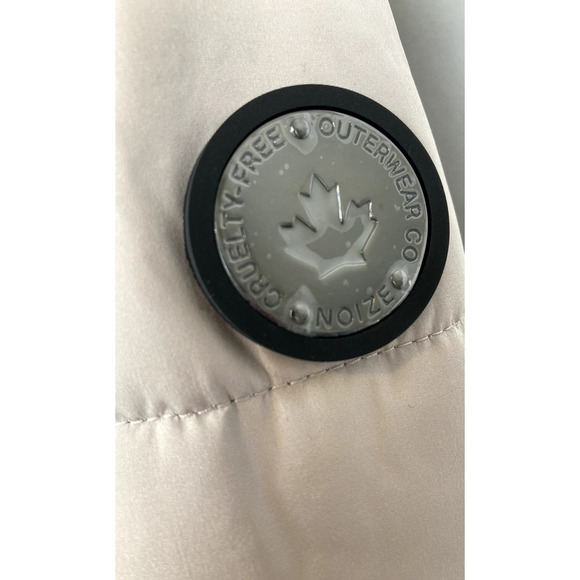 NWT Noize Harriet Mid-Length Belted Puffer Parka in Dark Oat Size XS - Picture 10 of 11